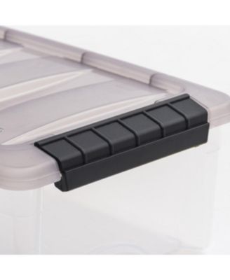 USA 6 Quart Stack and Pull Clear Storage Box, 12 Pack