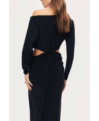 Women's One-Shoulder Cut-Out Maxi Dress