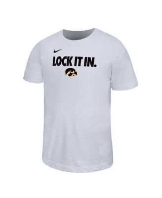 Big Boys and Girls White Iowa Hawkeyes 2026 On-Court Bench Legend Dri-FIT T-Shirt