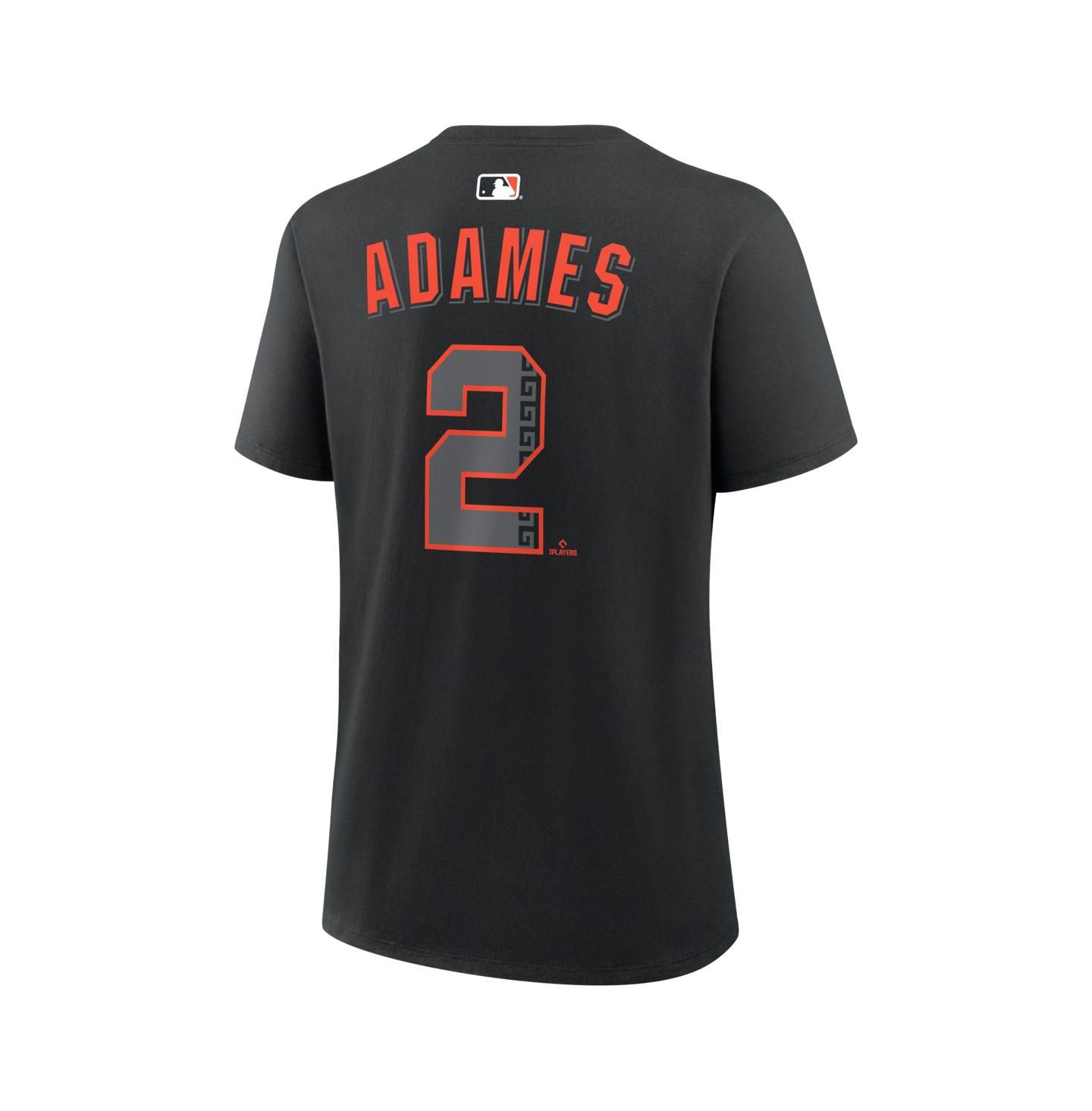 Женская футболка Nike Willy Adames Black San Francisco Giants Alternate Name & Number — фото 3