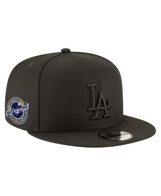Men's Black Los Angeles Dodgers 2024/25 Back-to-Back Champions Circle Side Patch 9FIFTY Snapback Hat