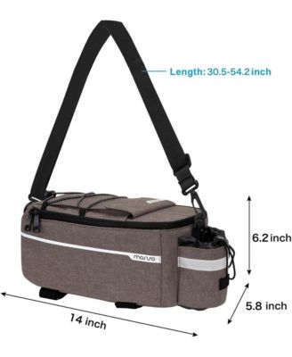 Bike Rack Cooler Bag Insulated Waterproof Bicycle Trunk Bag Rear Seat Pannier with Bottle Holder for Food Delivery Picnic Commuting