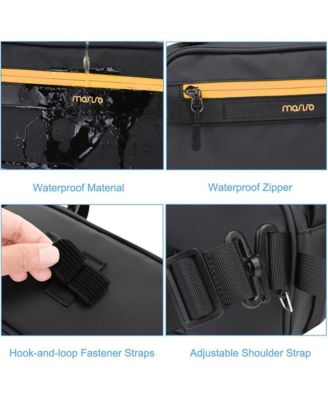 Waterproof Bike Handlebar Bag with Shoulder Strap, Bicycle Front Storage Pouch for Commuting Cycling Travel