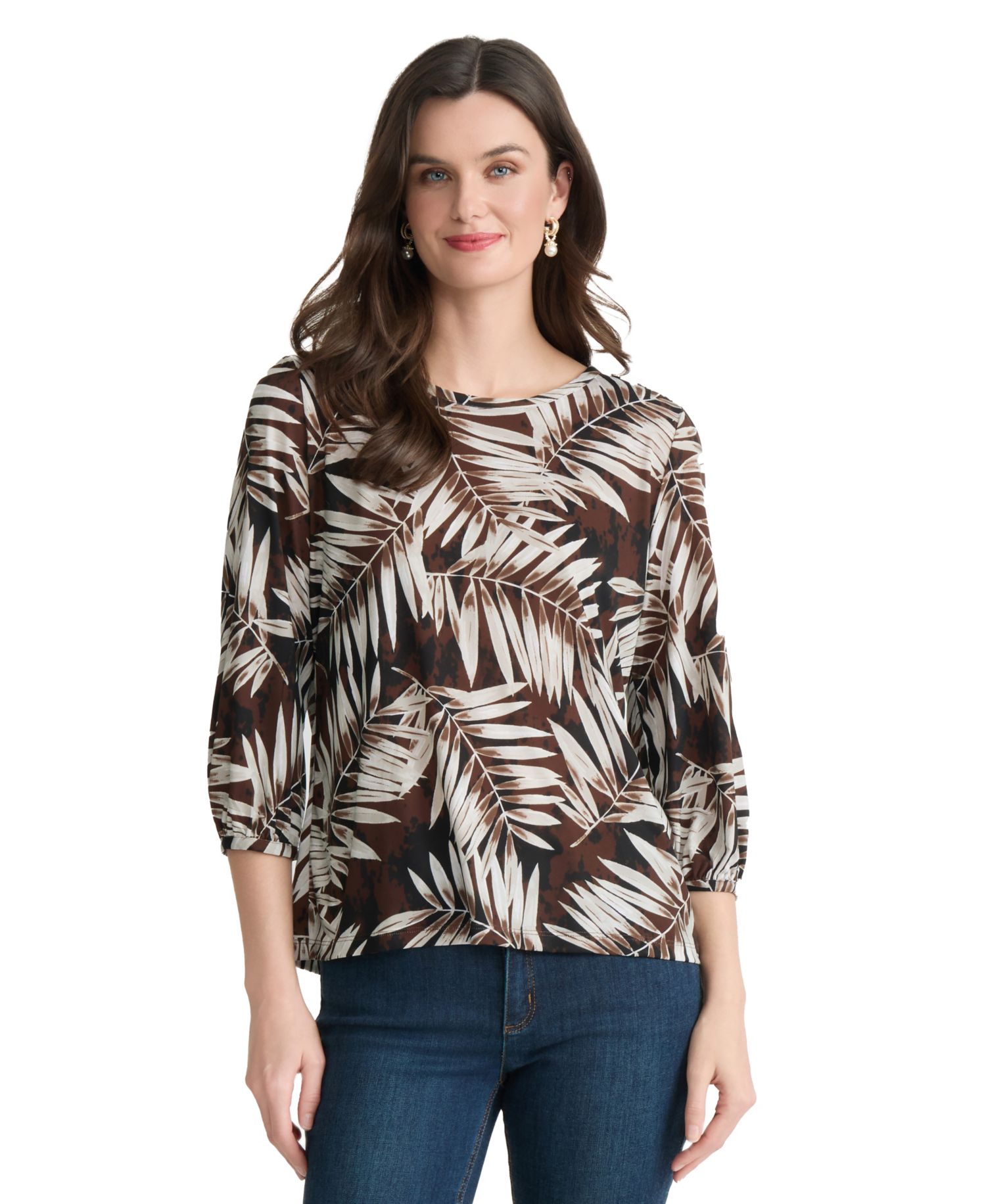 Women's Printed Crewneck Top