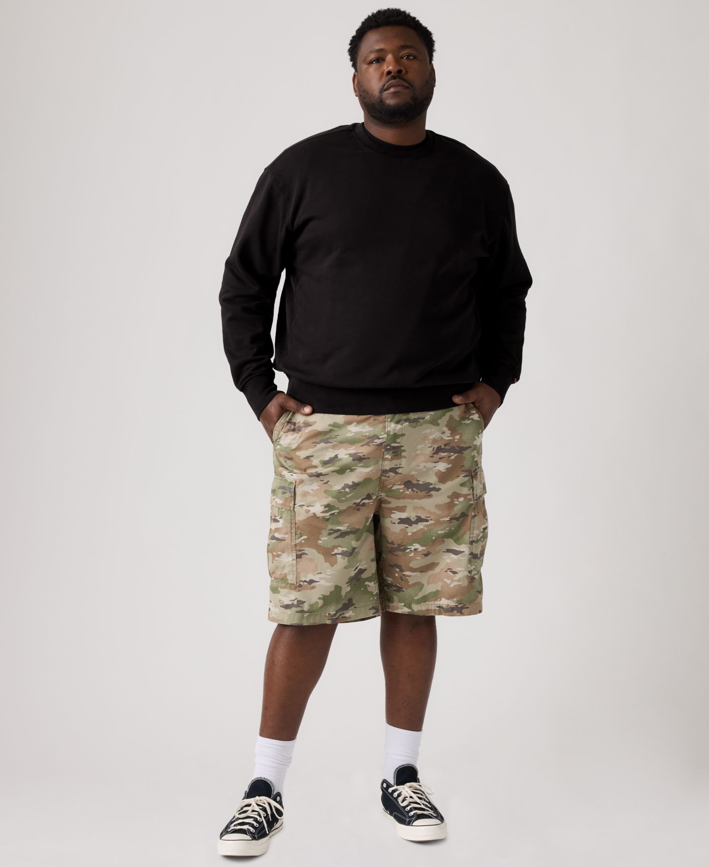 Мужские шорты Levi's Big & Tall Carrier 9" Shorts, цвет: Камуфляжный — фото 2