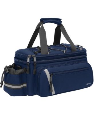 Insulated Bike Rack Bag with Rain Cover, Bicycle Trunk Cooler with Foldable Panniers for Commuting Travel Outdoor Cycling