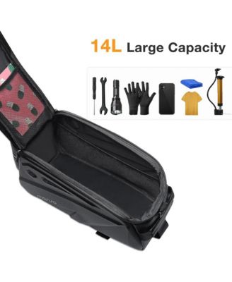 Bike Rear Rack Bag 14L Waterproof Trunk Bag with Shoulder Strap, EVA Cycling Storage Pouch for Commuting, Travel and Outdoor Use
