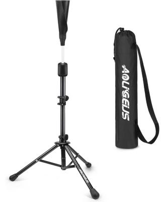Baseball Tee Batting Tee Softball Tee Portable Travel Hitting Tee,Easy Adjustable Height,Stable Tripod Stand