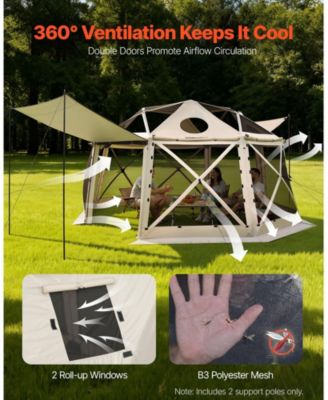 15 x 15 Ft Pop-Up Spherical Gazebo Screen Tent for 12-15 People