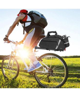 Bike Rack Bag Waterproof Bicycle Trunk Bag Rear Seat Pannier with Shoulder Strap Reflective Cycling Storage for Commuting Travel