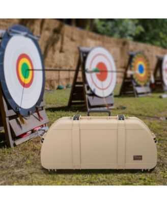 Hard Protective Storage Case, Archery Bow and Arrow iSeries Shaped Case, Tan