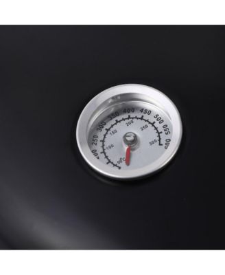 Detachable Vertical Charcoal Smoker - Portable BBQ Grill with Thermometer and Adjustable Air Vent