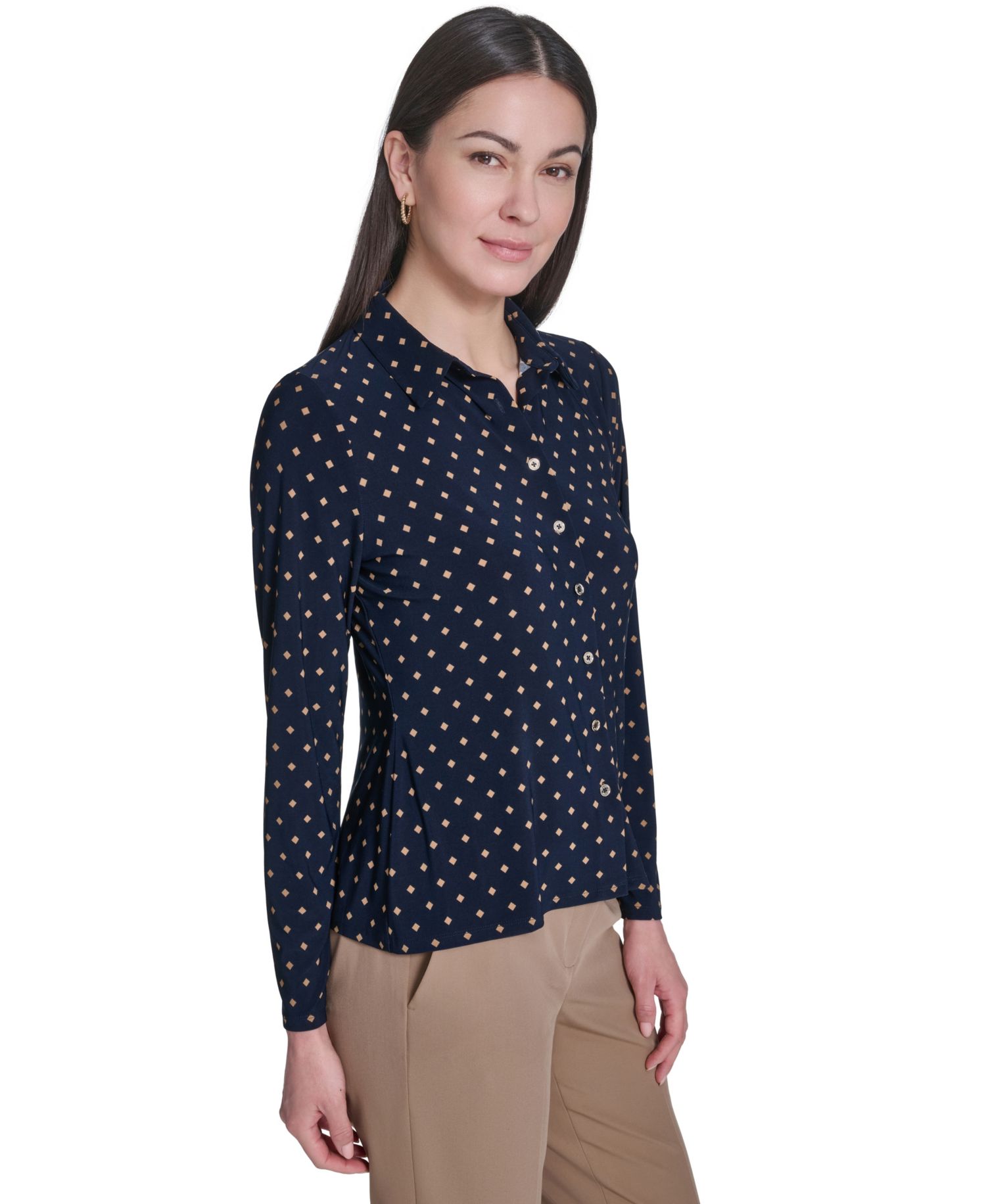 Women's Long-Sleeve Button Up Top