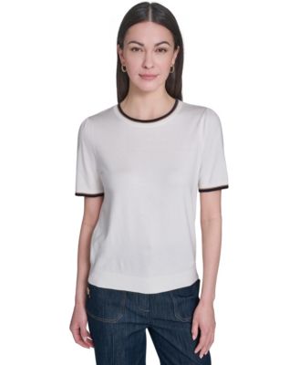 Women's Short-Sleeve Crewneck Sweater