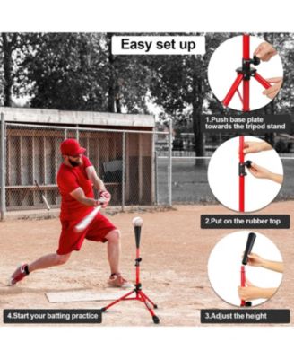  Baseball Softball Practice Net,Pitching Net,Batting Net,with Baseball Tee,Bonus Strike Zone and Bow Frame