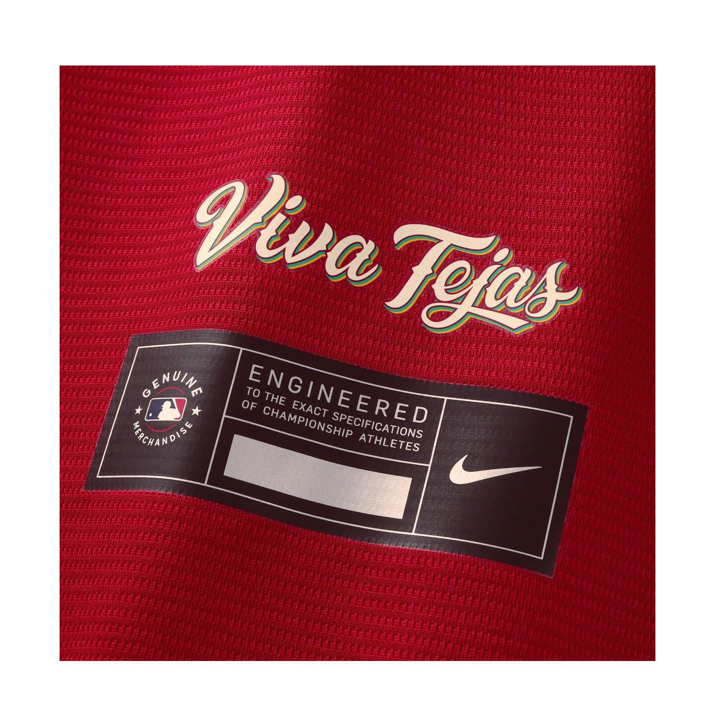 Мужской топ Nike Wyatt Langford Red Texas Rangers 2026 City Connect Stadium Jersey — фото 5