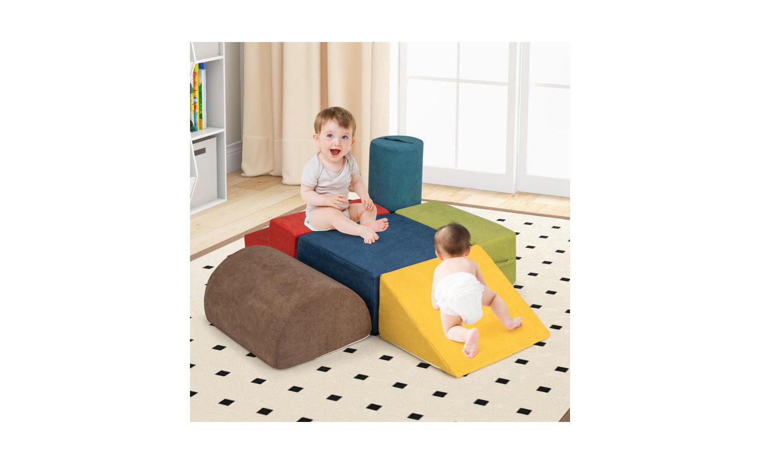 Foam Modular Climbing Blocks, 6-Piece Set
