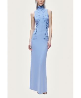 Women's Sleeveless Ruched Maxi Dress