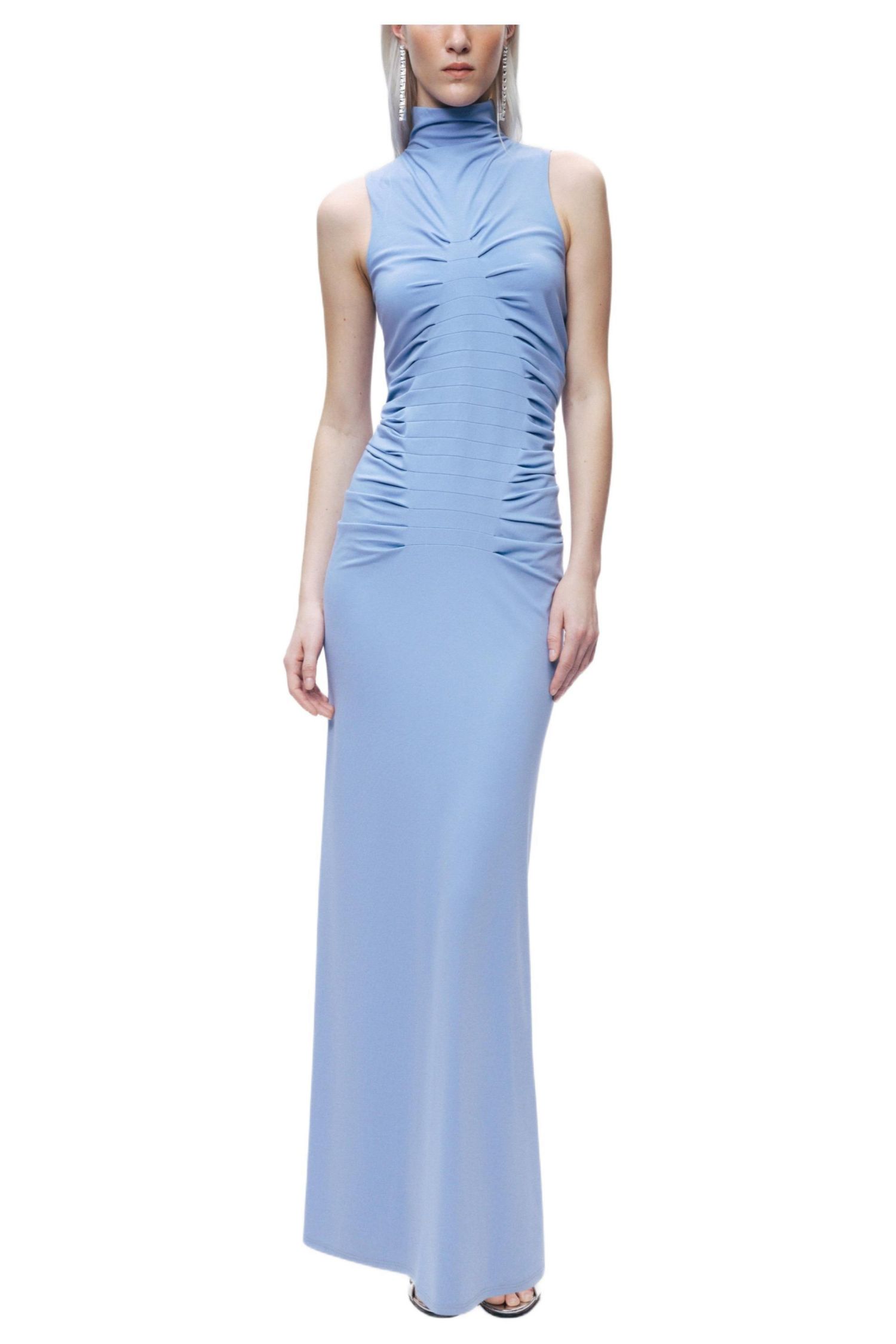 Women's Sleeveless Ruched Maxi Dress