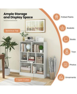 7-Section Freestanding Kids Bookshelf for Classroom, Daycare and Nursery