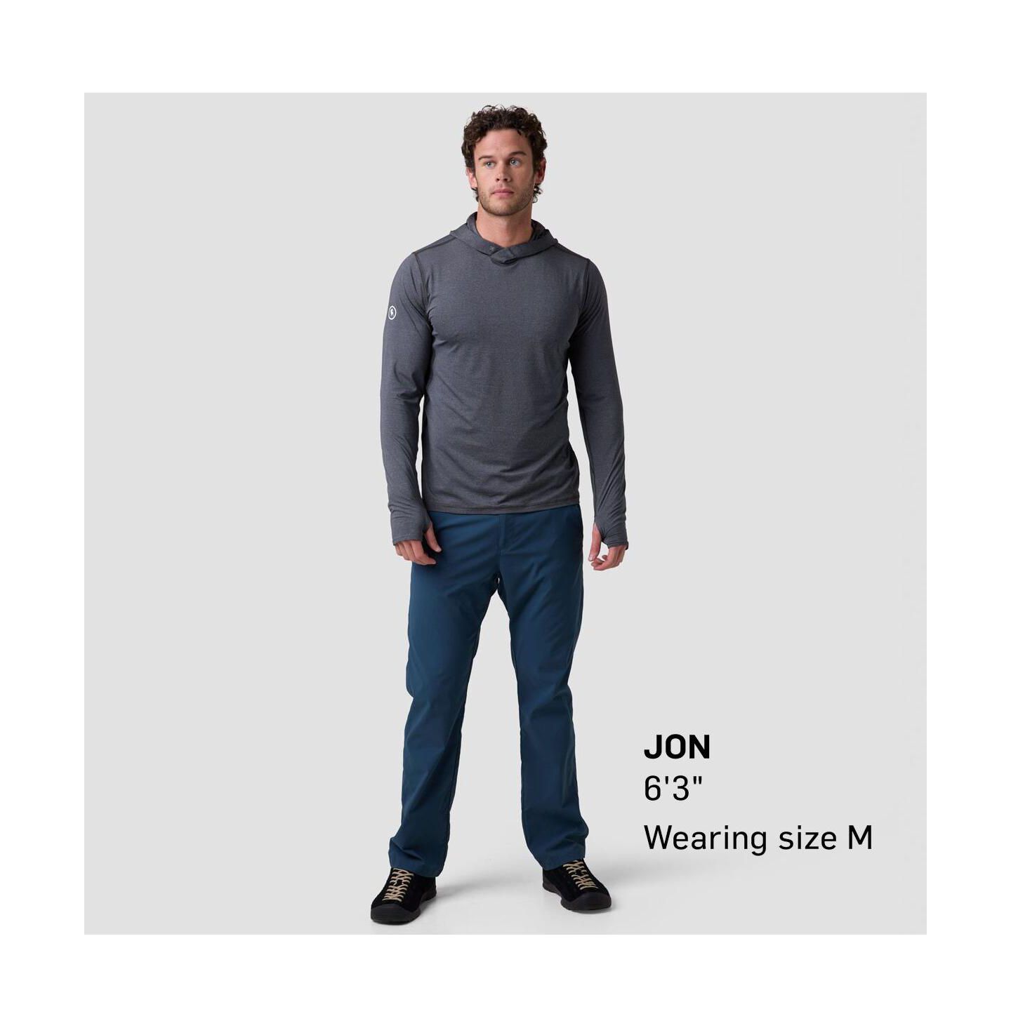 Мужское худи Backcountry Tahoe Pro LT Sun Performance Shirts Long Sleeve, цвет: Чёрный — фото 6