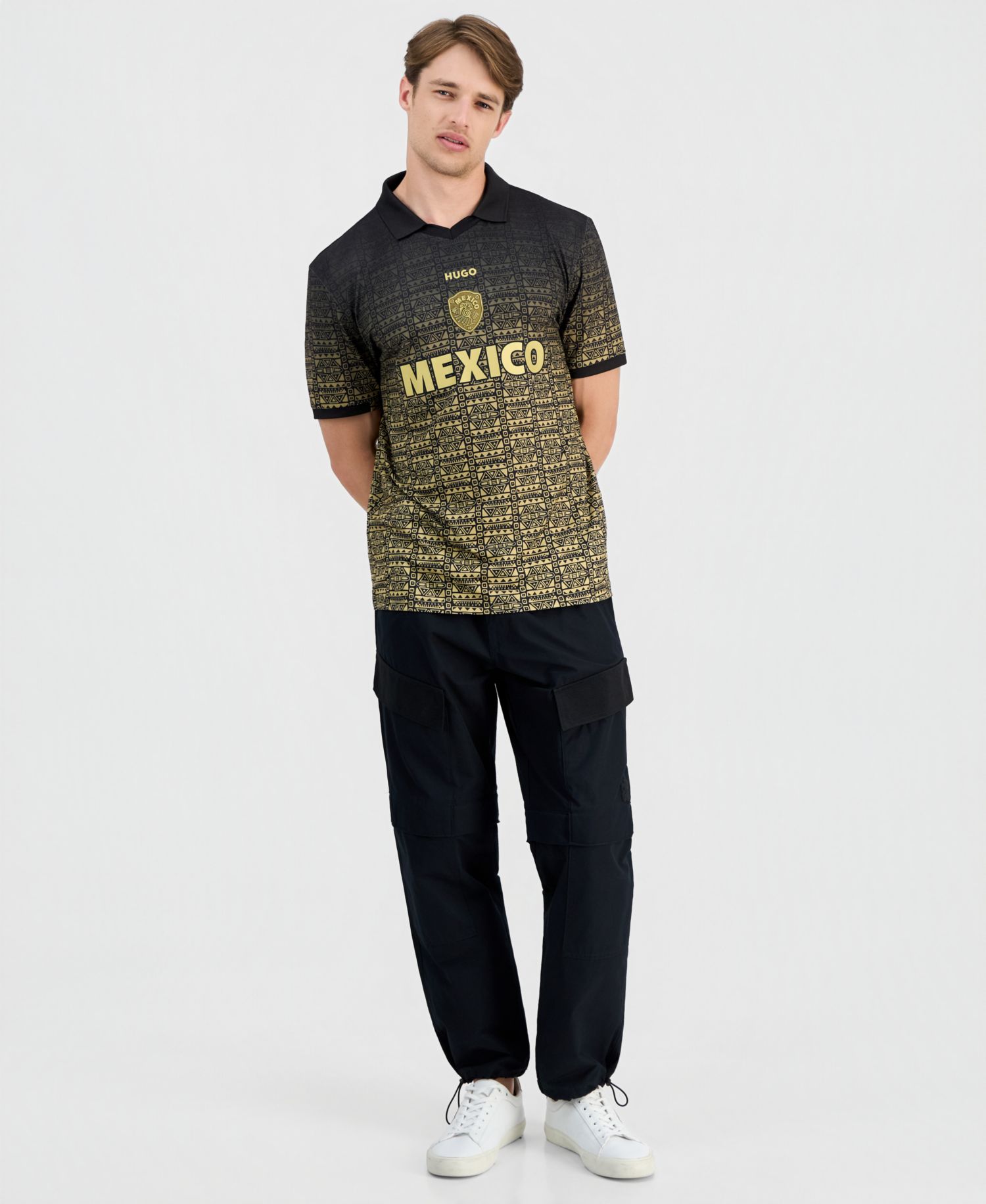 Men's Relaxed Fit Mexico Football Polo Jersey