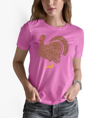 Women's Thanksgiving Turkey Word Art Pullover Top