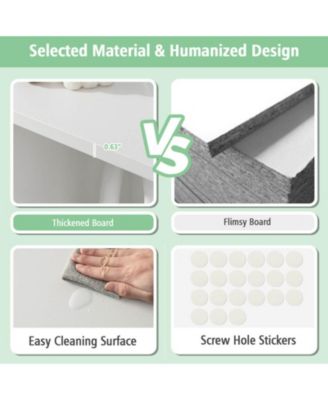 3-Tier Cube Bookshelf with Drawers and Wall Anchor