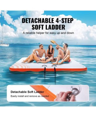 Inflatable Floating Dock with Ladder and Carry Bag
