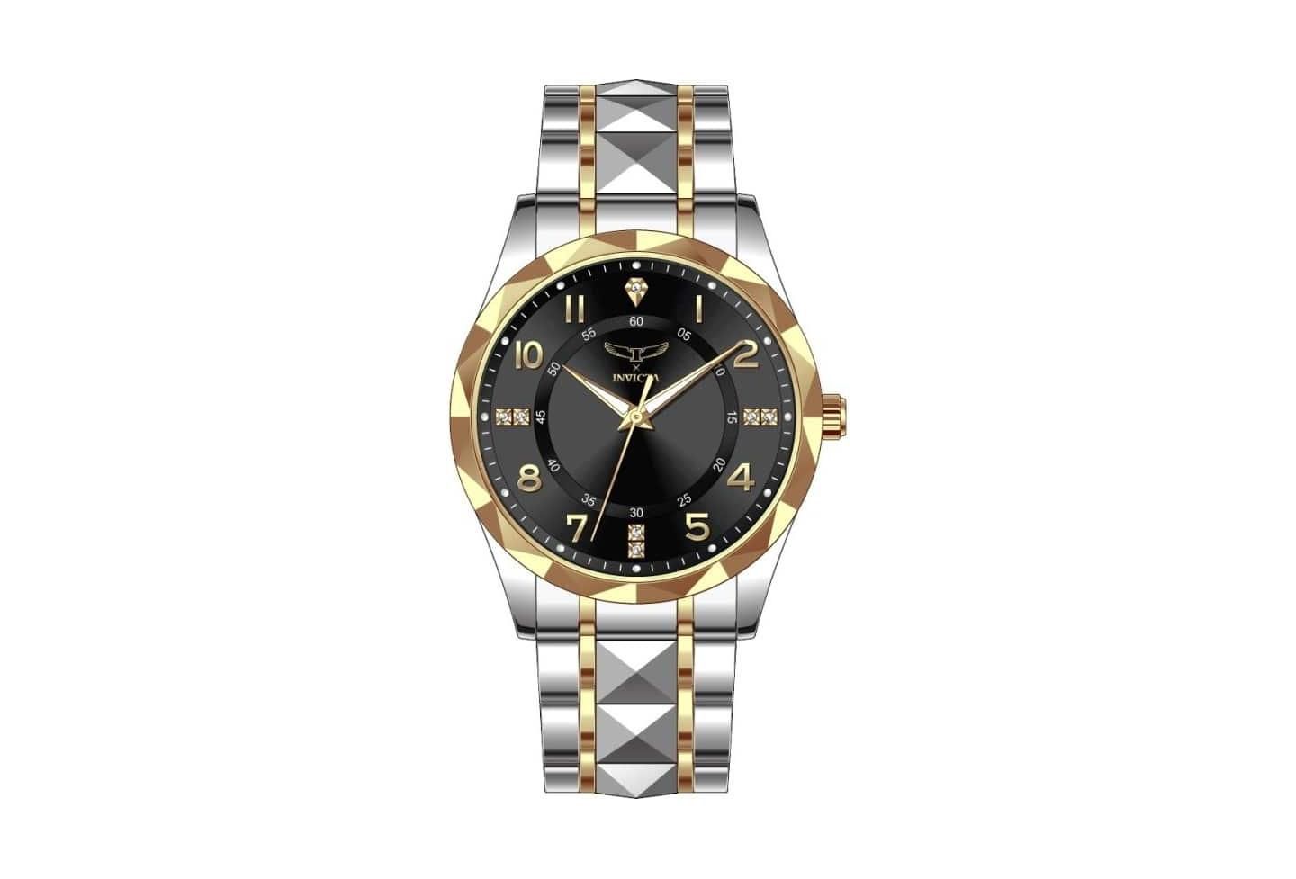 Мужские часы Invicta 69024 Specialty Quartz PC21S Dial, цвет: Золотой / Стальной — фото 1