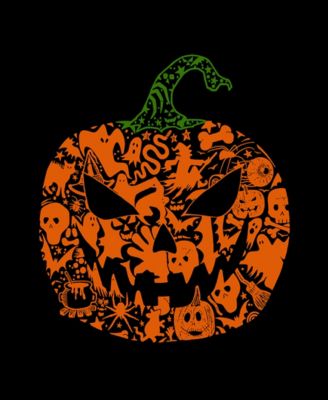 Women's Halloween Pumpkin Word Art Hooded Sweatshirt