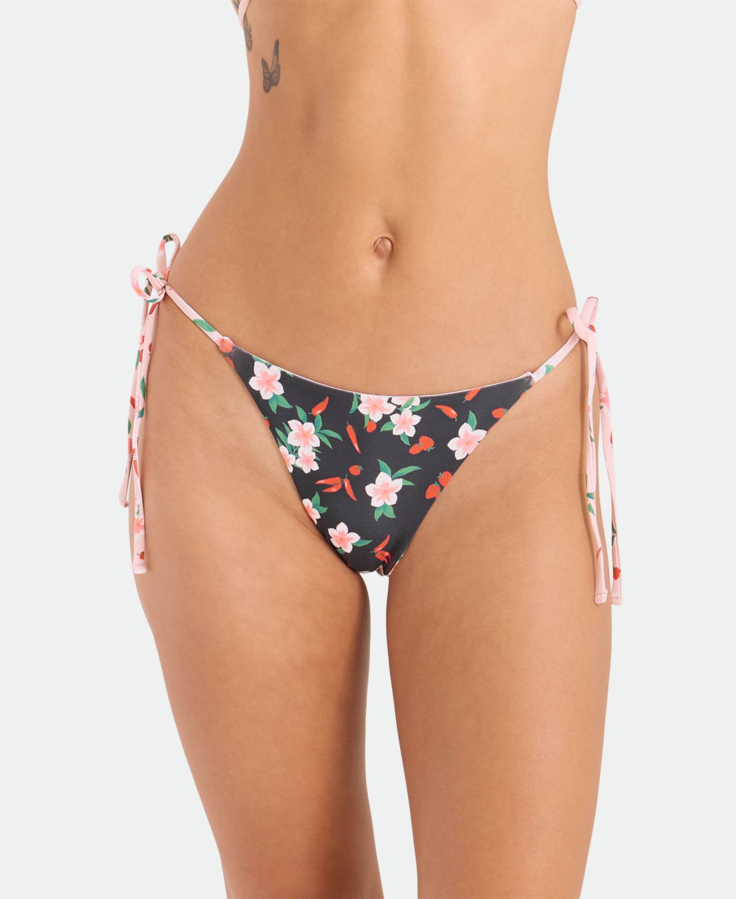 Women's Floral Print Side-Tie Bikini Bottoms