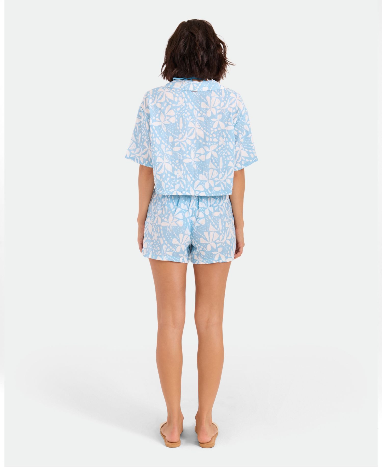 Women's Printed Pull-On Swim Cover-Up Shorts