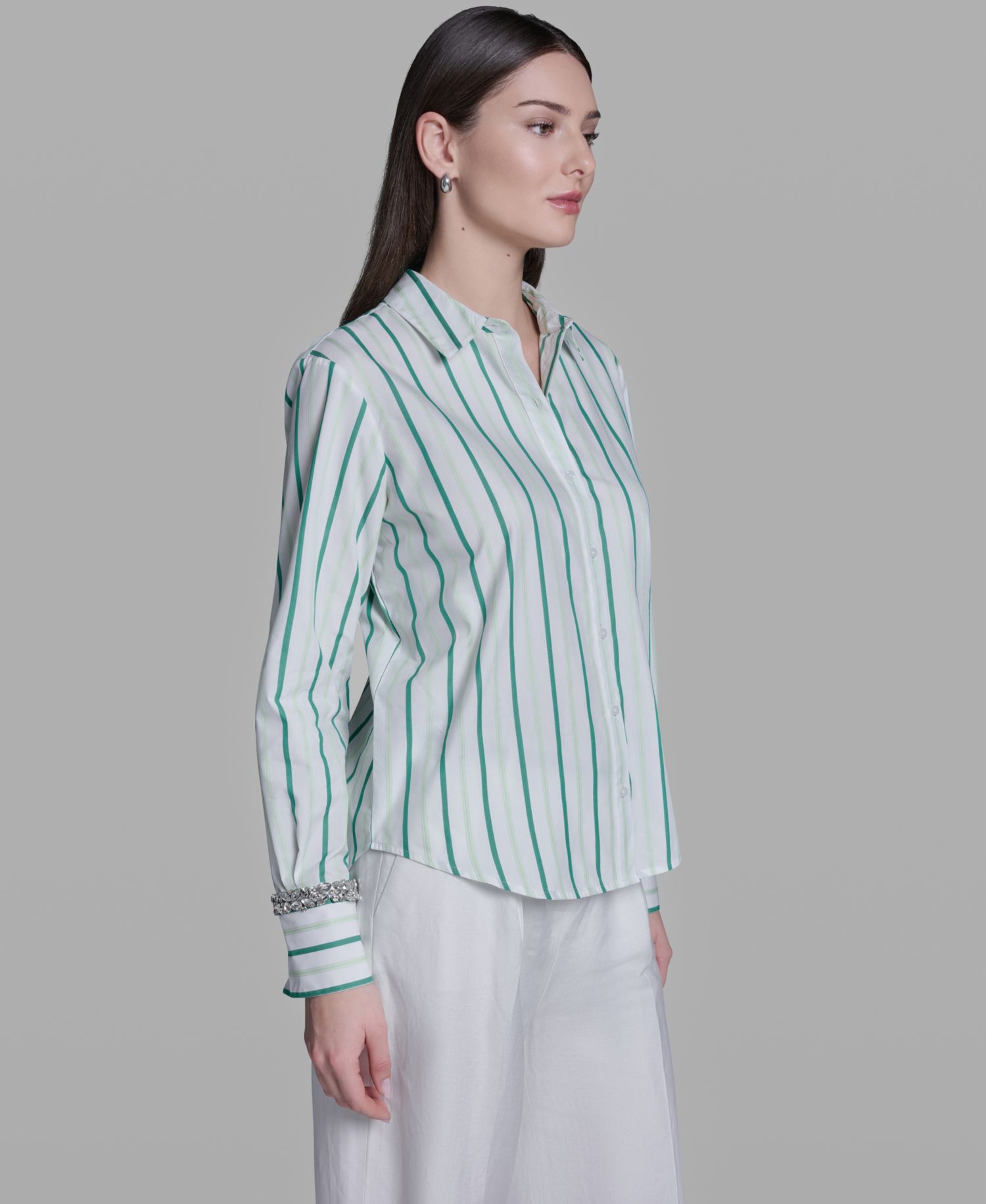 Women's Long-Sleeve Collared Neck Shirt