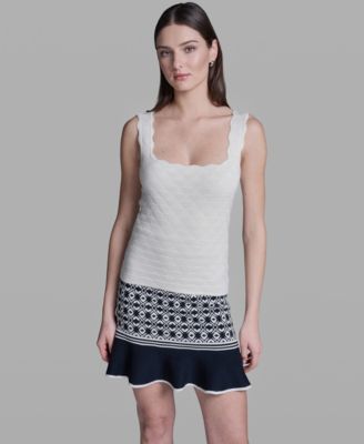 Women's Sleeveless Sweater Knit Rayon Tank Top