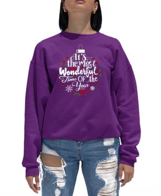 Women's Christmas Ornament Word Art Crewneck Sweatshirt