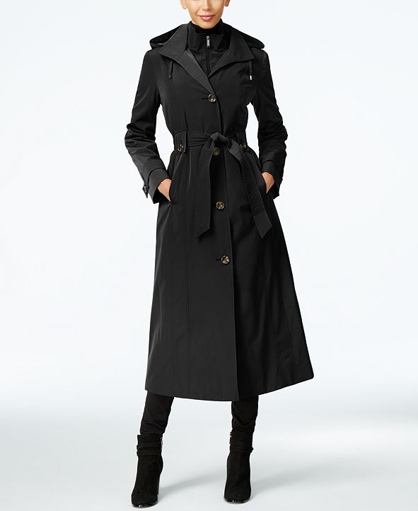 London Fog Petite Layered ALine Maxi Trench Coat & Reviews Coats Petites Macy's