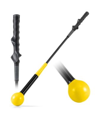 31.5" Golf Swing Trainer Stick with Weighted Head, Warm-Up Practice Aid