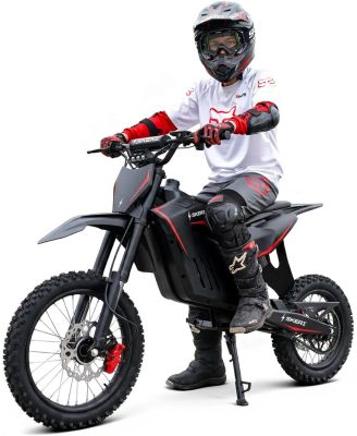 Electric Dirt Bike for Adults & Teens, Mid-Drive Motor E-Bike, Up to 37 MPH, Dual Suspension Off-Road E Dirt Bike