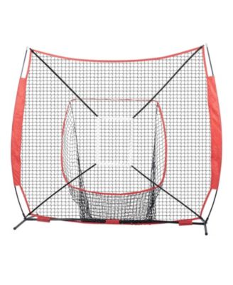 Baseball Softball Practice Net with Bow Frame and Carry Bag