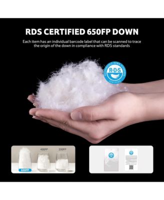 Ultralight Down Sleeping Bag, 650FP, 3-4 Season, Adults, 32-42, Waterproof, Compact, Camping