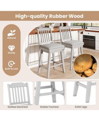 25 inch Modern Bar Stools Set of 2 with Upholstered Swivel Seat