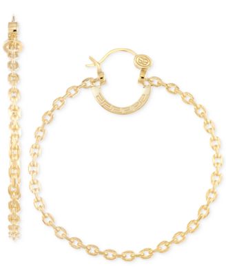 Simone I. Smith - Interlocking Medium Hoop Earrings in 18k Gold-Plated Sterling Silver