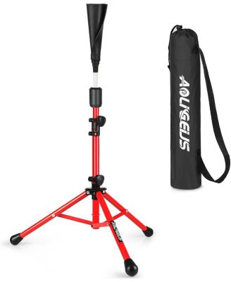 Baseball Tee Batting Tee Softball Tee Portable Travel Hitting Tee,Easy Adjustable Height,Stable Tripod Stand