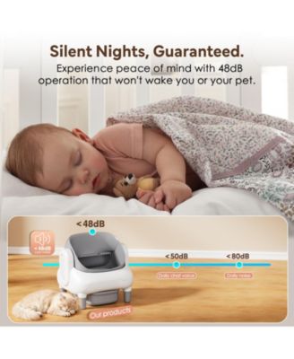 Self Cleaning Litter Box,Automatic Cat Litter Box Self Cleaning for Multiple Cats, with Safety Protection,App Control