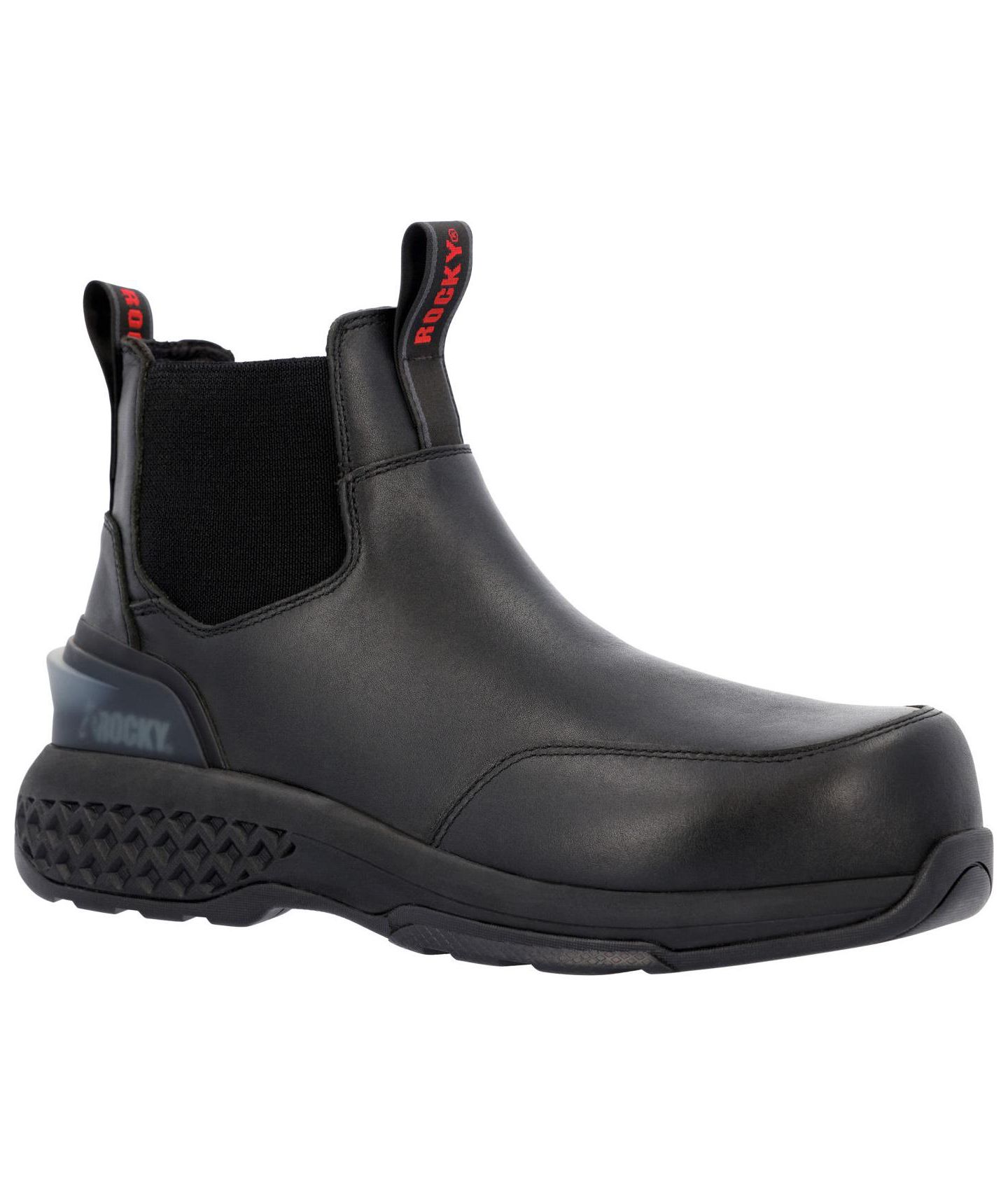 Мужские ботинки ROCKY Code Station Slip-On Composite Toe Boot, цвет: Чёрный — фото 1