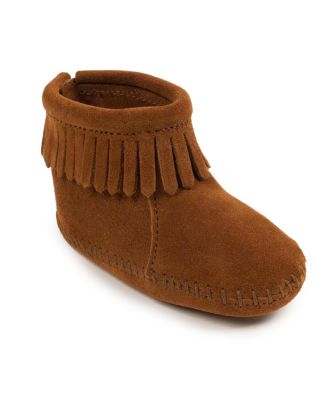 Kids (0-6) Suede Back Flap Booties