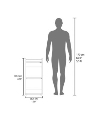 Compact Minibar Cabinet with 2 Doors and Open Shelf