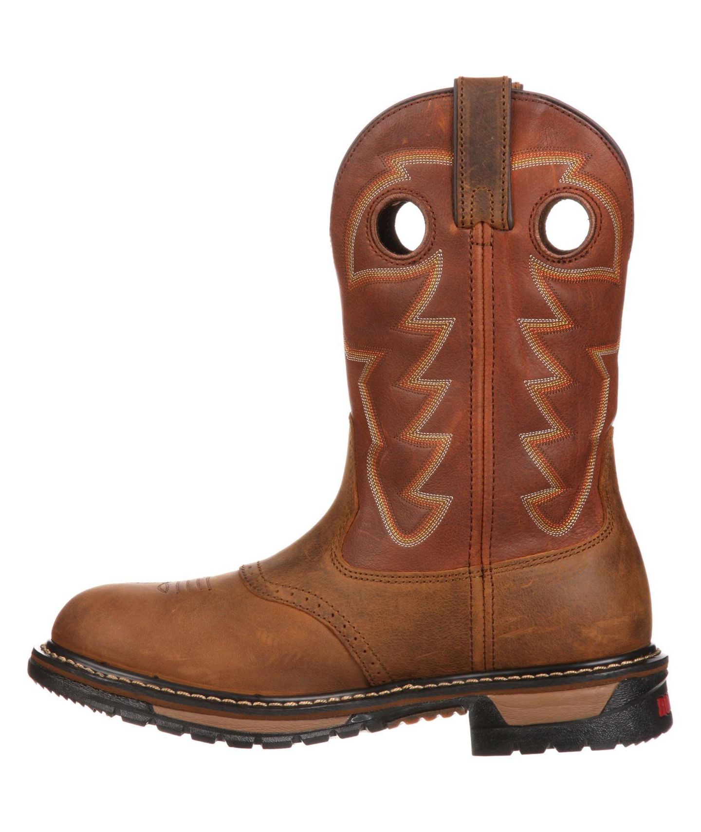 Мужские ботинки ROCKY Original Ride Branson Saddle Roper Waterproof Western Boot, цвет: Коричневый — фото 6