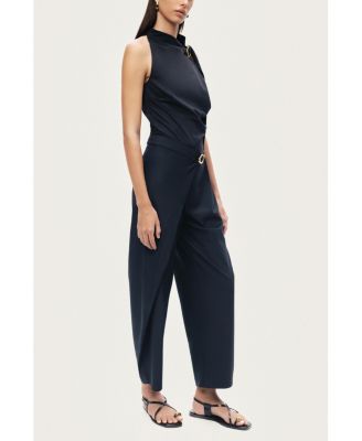 Women's Asymmetric Buckle-Detail Blouse